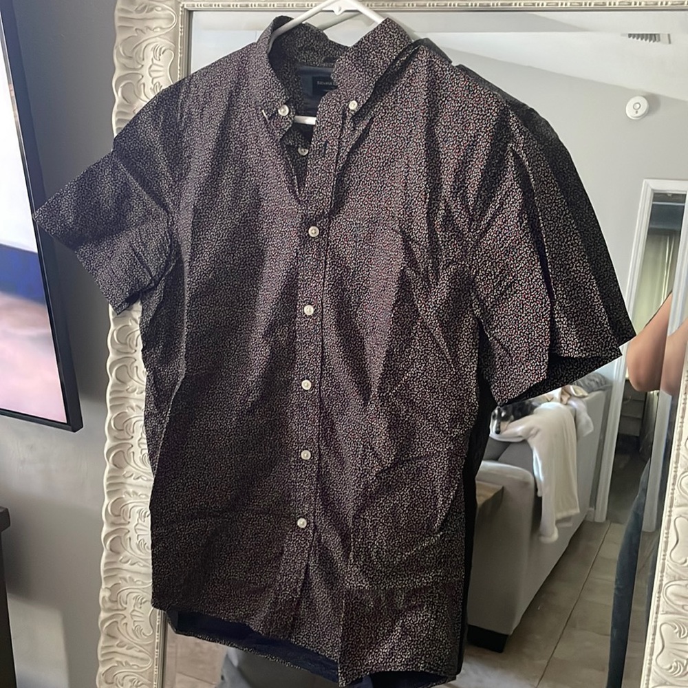 Mens Button Down floral Tee